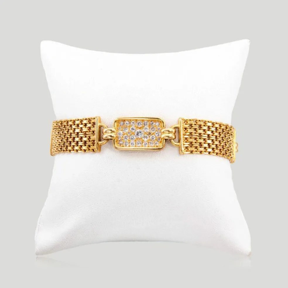 Bracelet maillons pavés diamants