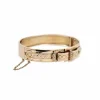 Bracelet Manchette Ceinture Or rose et Perles