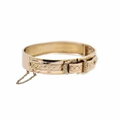 Bracelet Manchette Ceinture Or rose et Perles