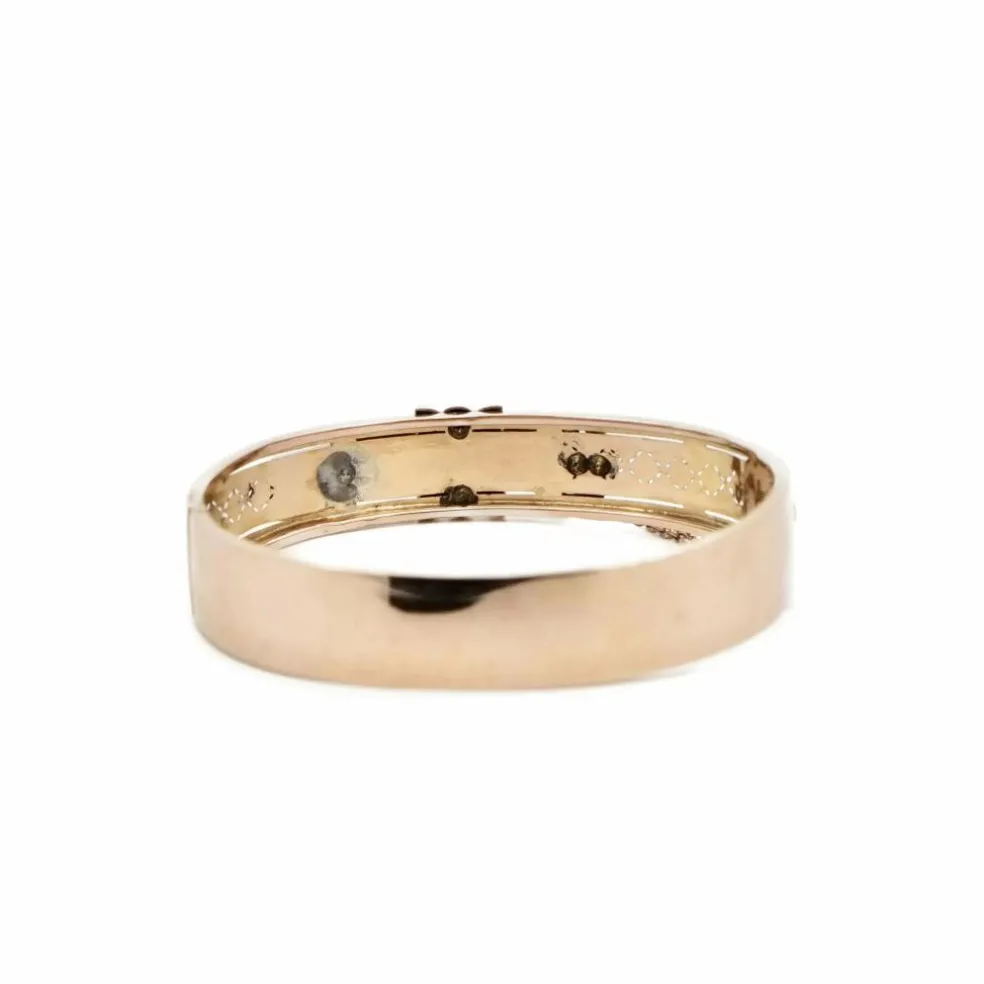 Bracelet Manchette Ceinture Or rose et Perles