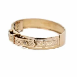 Bracelet Manchette Ceinture Or rose et Perles