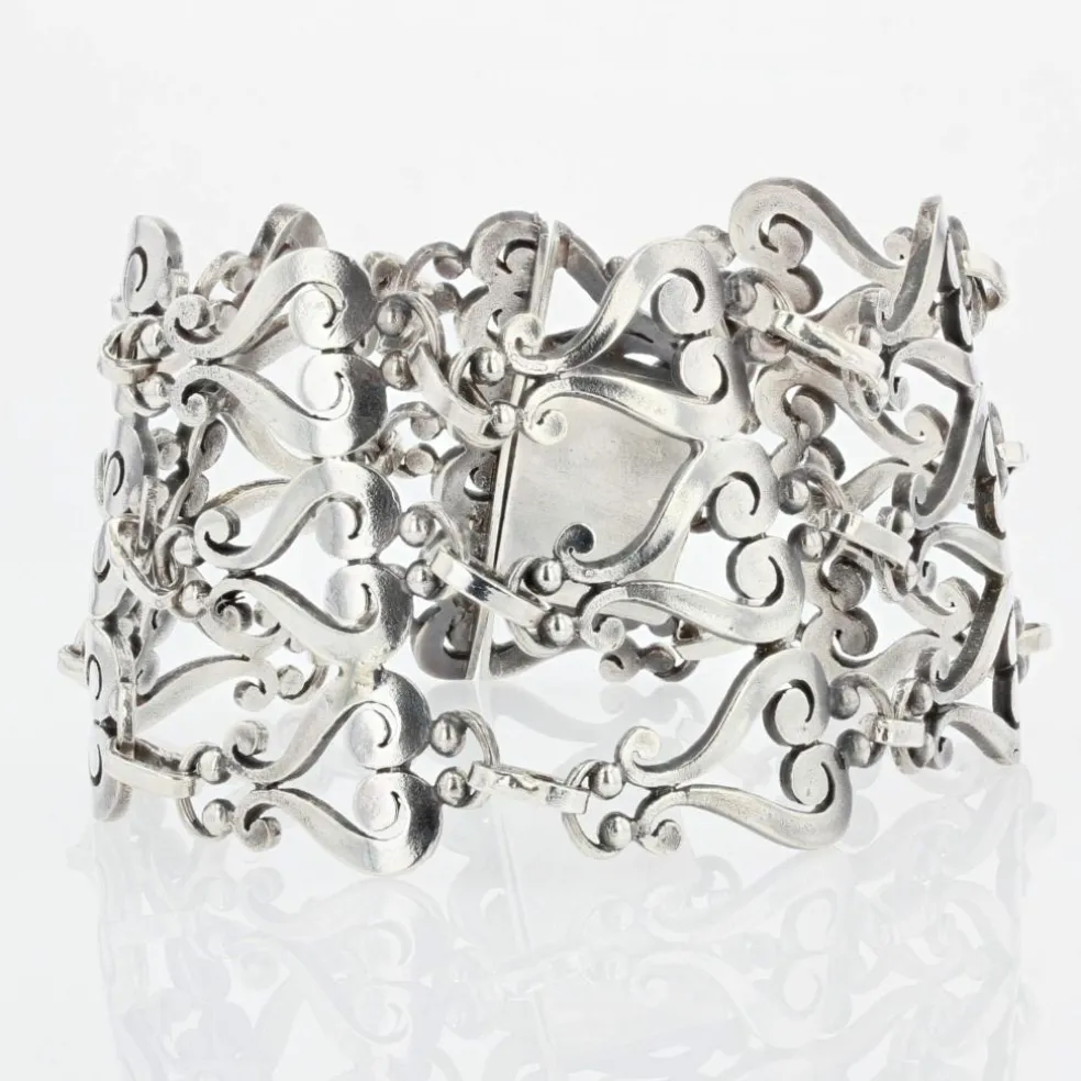 Bracelet manchette en argent