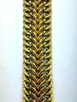Bracelet manchette en or jaune 18 carats