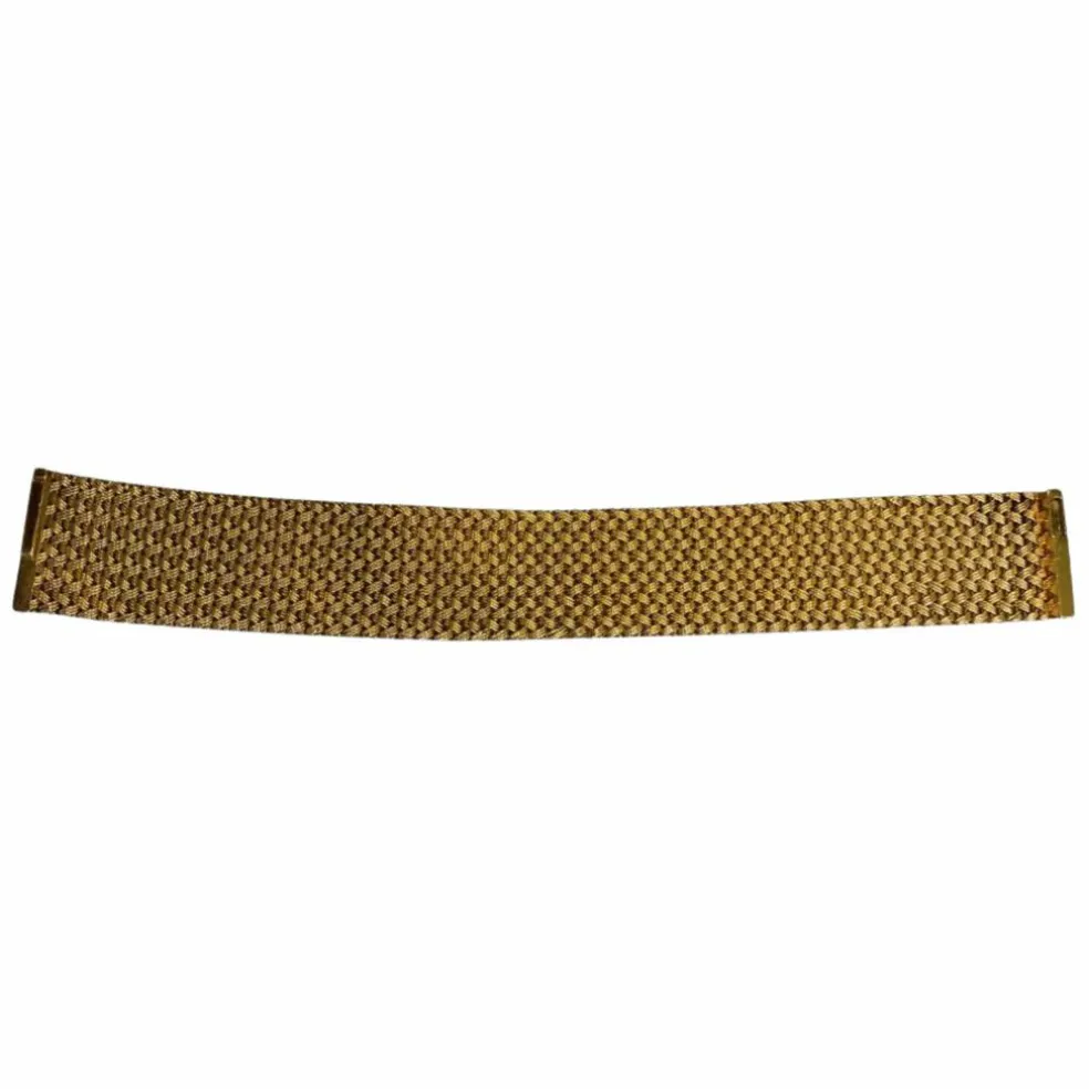 Bracelet Manchette mailles tressées en or jaune 18 carats