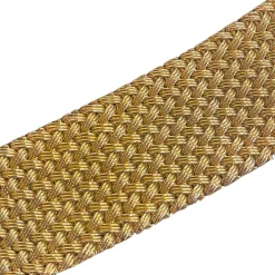 Bracelet Manchette mailles tressées en or jaune 18 carats