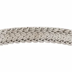 Bracelet Manchette Or blanc Diamant, Saphir