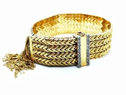 Bracelet Manchette Or jaune Diamant