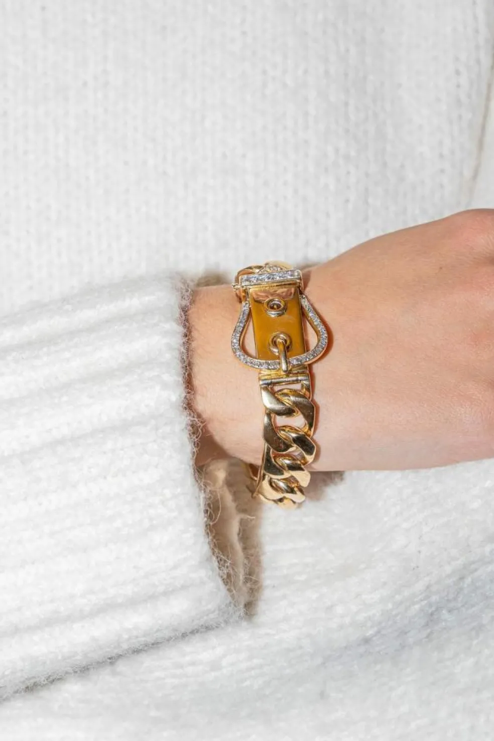 Bracelet Manchette Or jaune Diamant