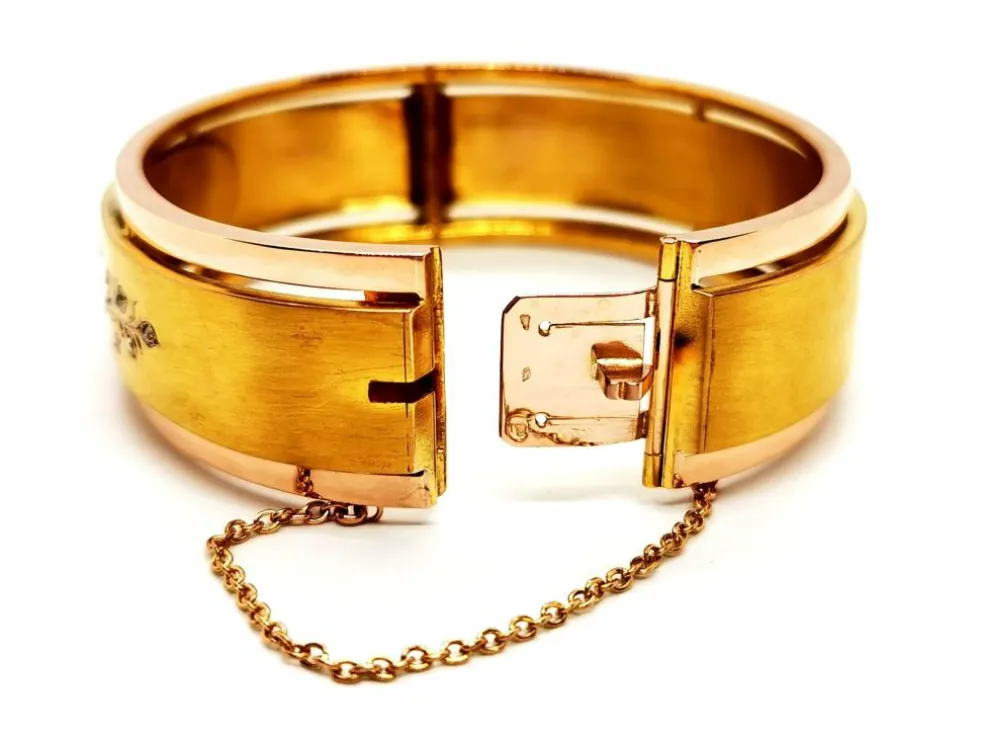 Bracelet Manchette Or jaune Diamant