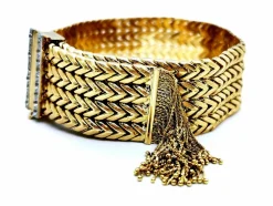 Bracelet Manchette Or jaune Diamant