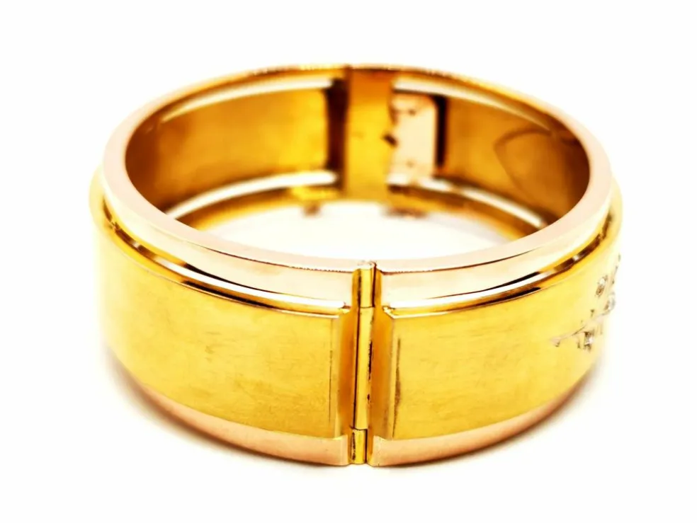 Bracelet Manchette Or jaune Diamant