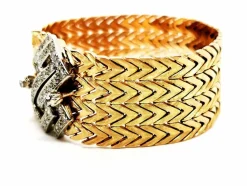 Bracelet Manchette Or jaune Diamant