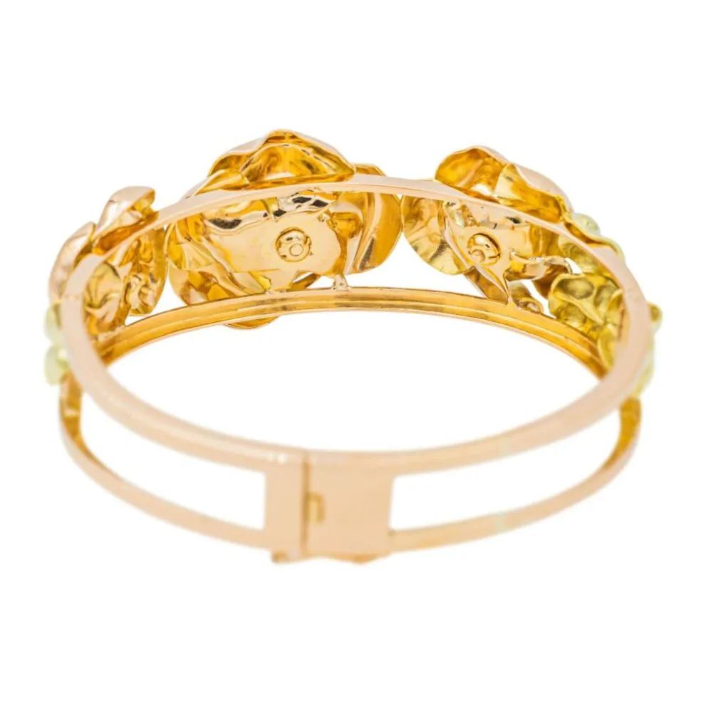 Bracelet Manchette Or rose Diamant