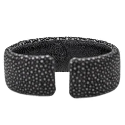 Bracelet Manchette Or rose Galuchat