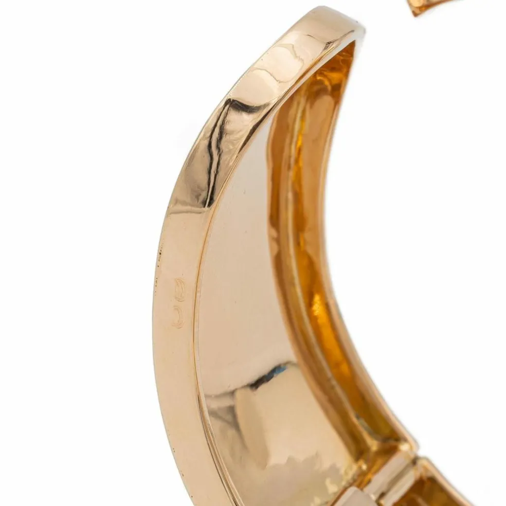 Bracelet Manchette Or rose Saphir