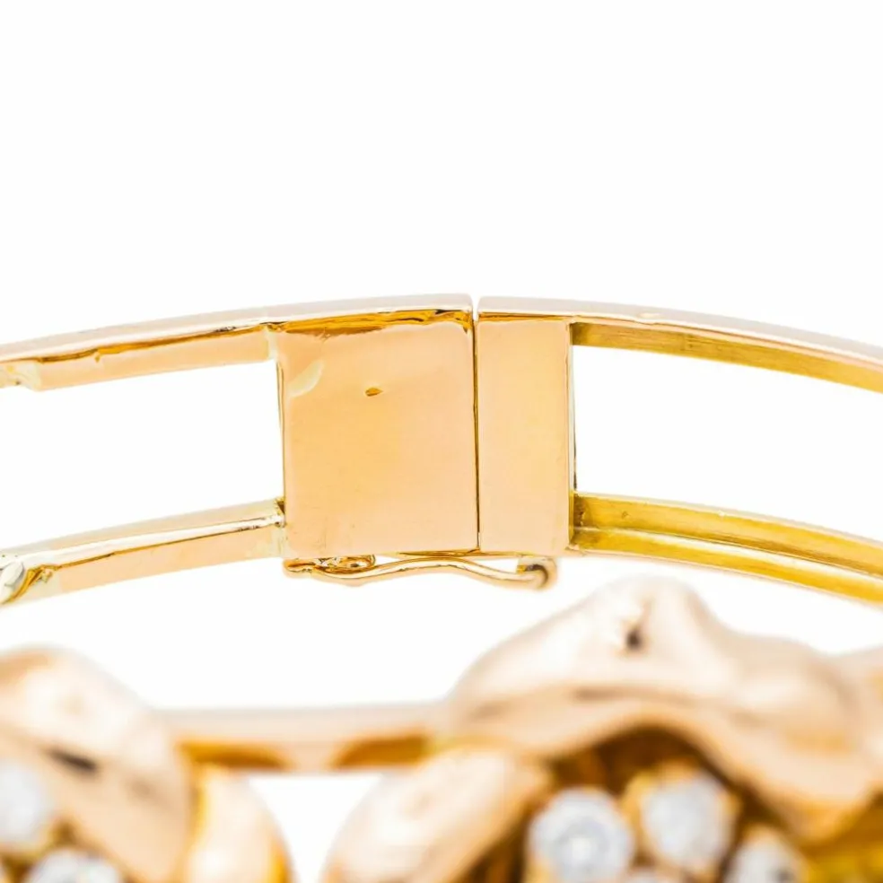 Bracelet Manchette Or rose Diamant