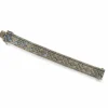 Bracelet manchette tissé or gris