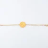 Bracelet médaille en or jaune & diamants