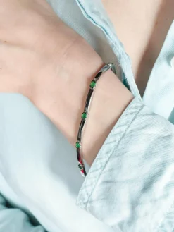BRACELET ÉMERADE EN OR GRIS