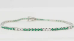 Bracelet émeraudes et diamants