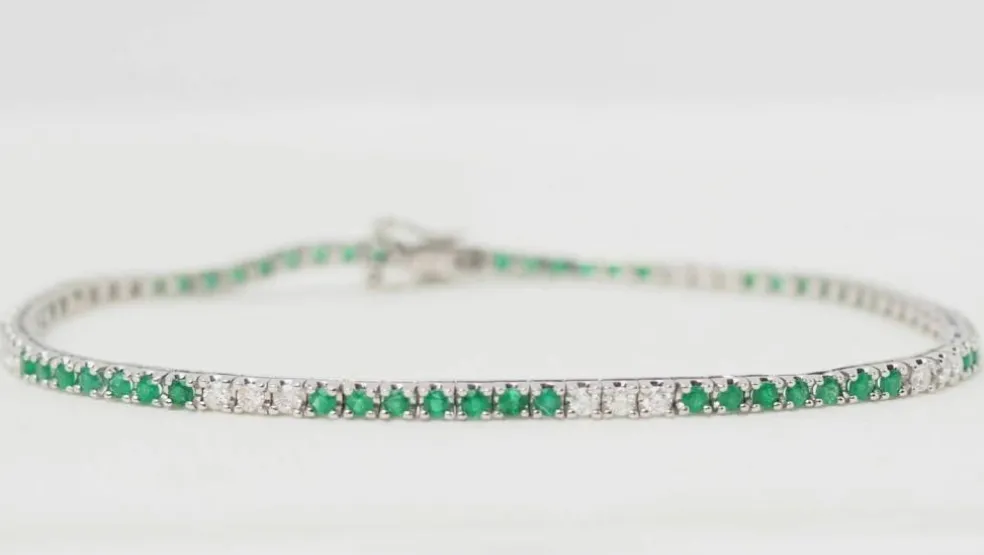 Bracelet émeraudes et diamants