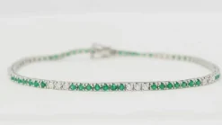 Bracelet émeraudes et diamants