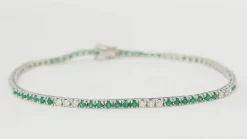 Bracelet émeraudes et diamants