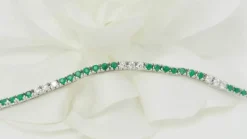 Bracelet émeraudes et diamants