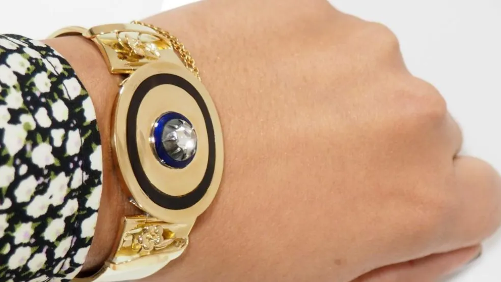 Bracelet Napoléon III émail diamant