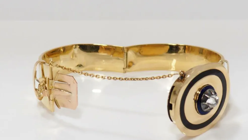 Bracelet Napoléon III émail diamant