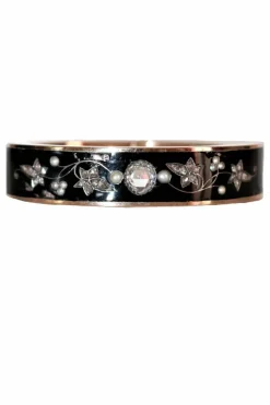 Bracelet Napoléon III Or Rose Et émail Noir