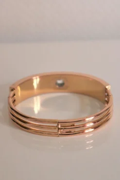 Bracelet Napoléon III Or Rose Et émail Noir