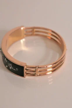 Bracelet Napoléon III Or Rose Et émail Noir