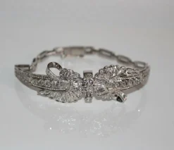 Bracelet Noeud en Or Blanc et Diamants