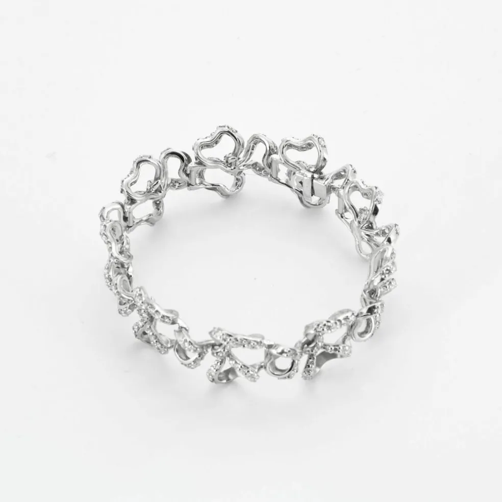 Bracelet Nœud en or gris et diamants