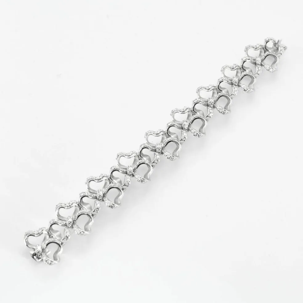 Bracelet Nœud en or gris et diamants