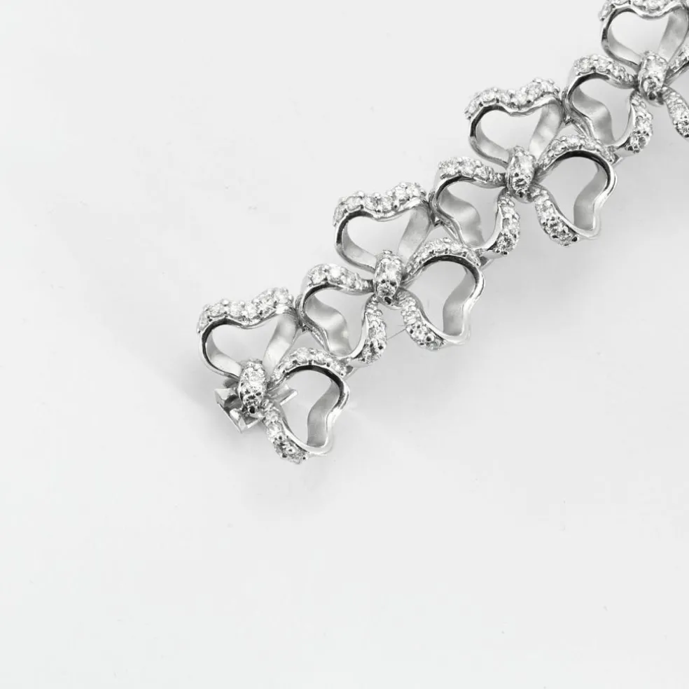 Bracelet Nœud en or gris et diamants
