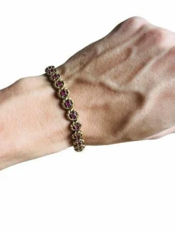 Bracelet or avec rubis