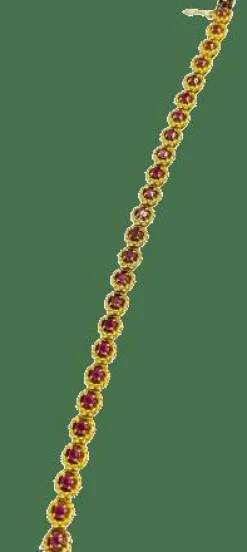 Bracelet or avec rubis