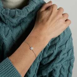 Bracelet or blanc 18 carats serti de diamants