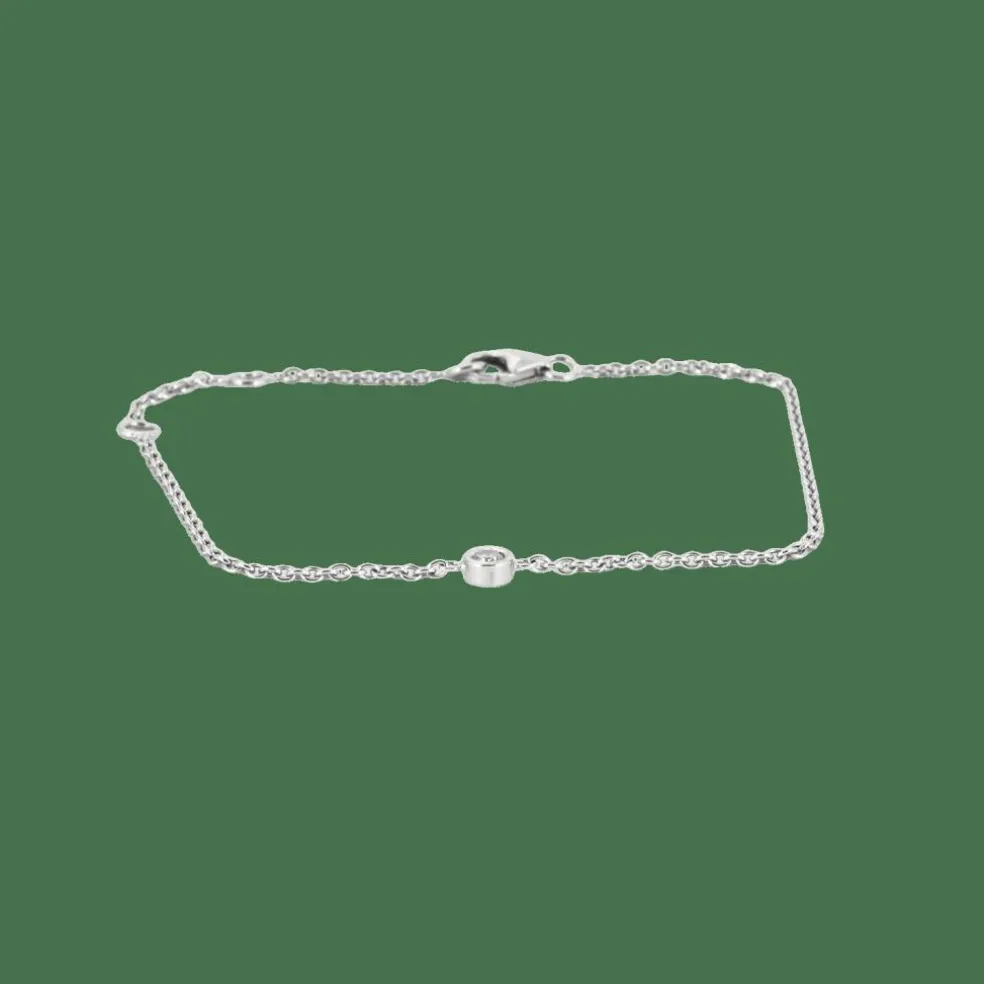 Bracelet or blanc 1 diamant