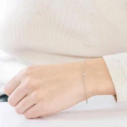 Bracelet or blanc 1 diamant