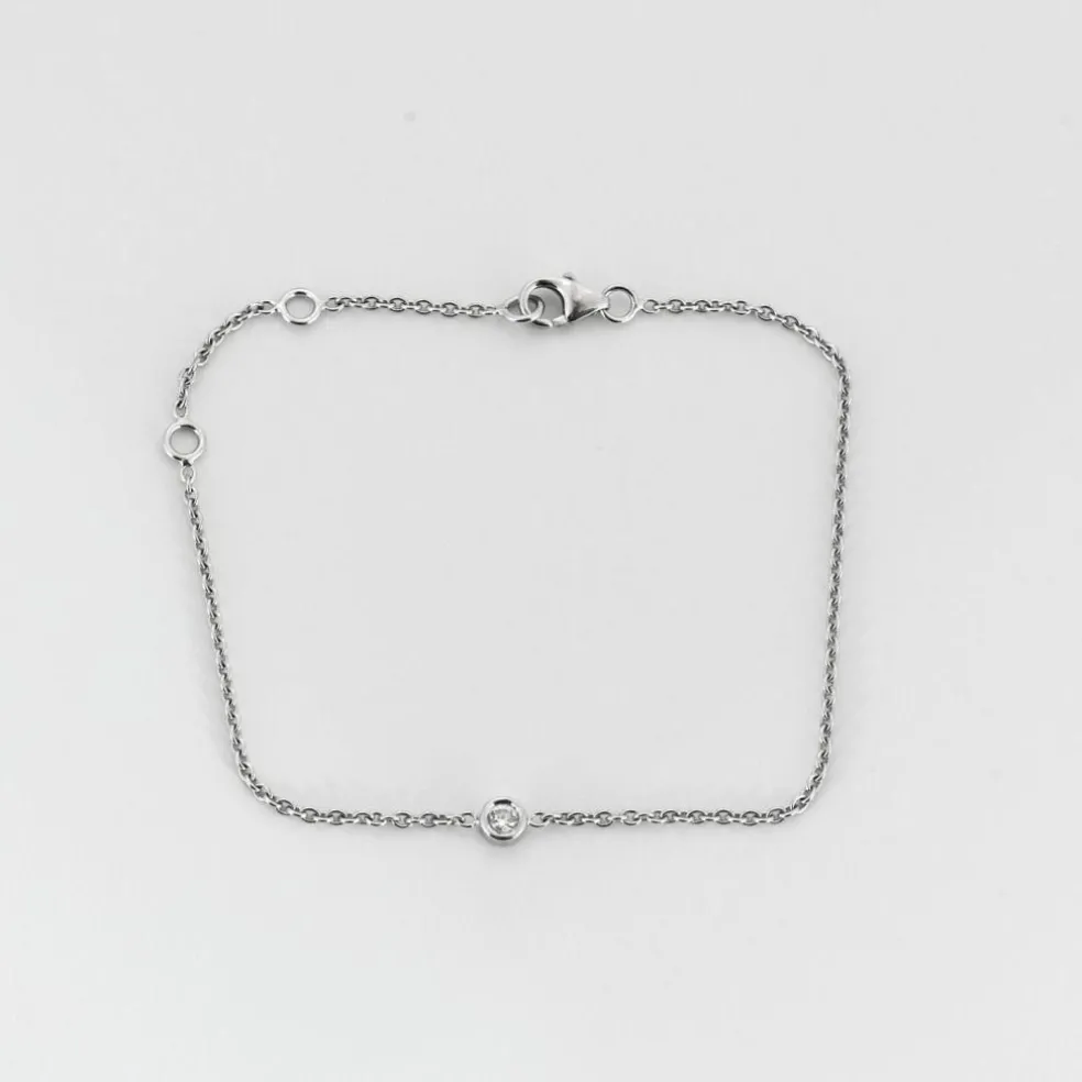 Bracelet or blanc 1 diamant