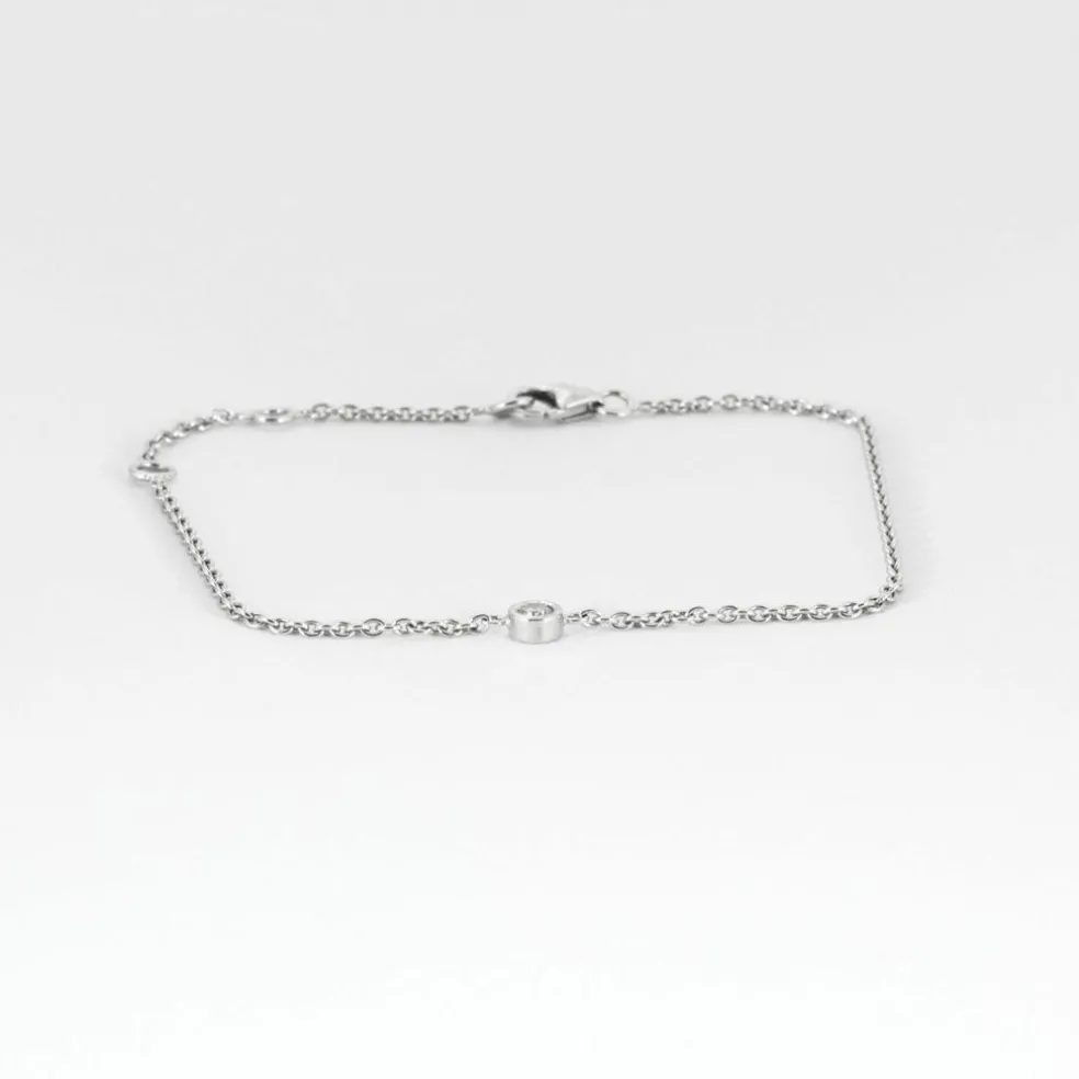 Bracelet or blanc 1 diamant