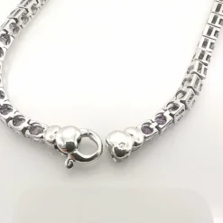 Bracelet or blanc améthyste