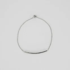Bracelet or blanc barrette de diamants 0.55ct