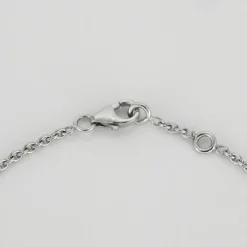 Bracelet or blanc barrette diamants noirs