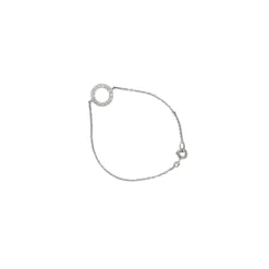 Bracelet or blanc cercle de diamants