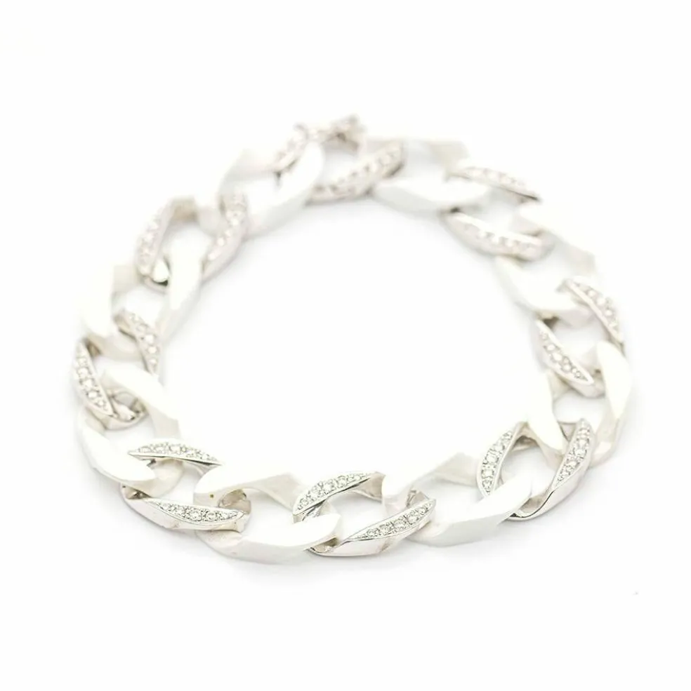 Bracelet Or blanc Céramique Diamants