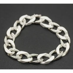 Bracelet Or blanc Céramique Diamants